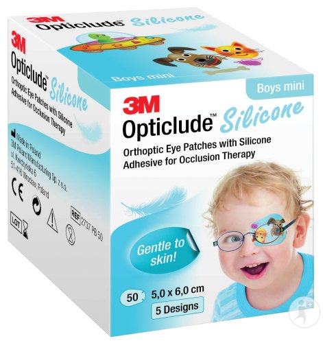 OPTICLUDE 3M Silicone boys mini 5x6 cm 2737PB OPTICLUDE 3M Silicone boys mini 5x6 cm 2737PB